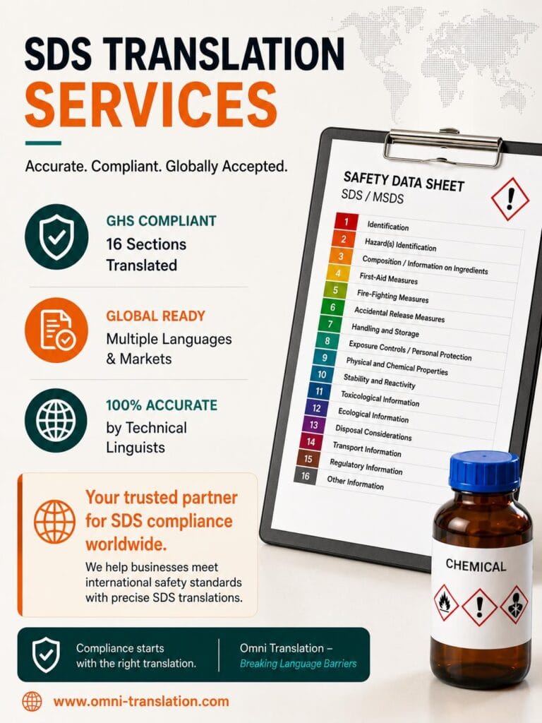 SDS Translation Service Image - Omni Translation